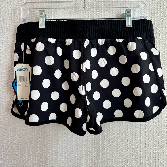 Roxy Women's Juniors Black White Polka Dot Board Shorts Size: 9 NWT - Picture 2 of 5